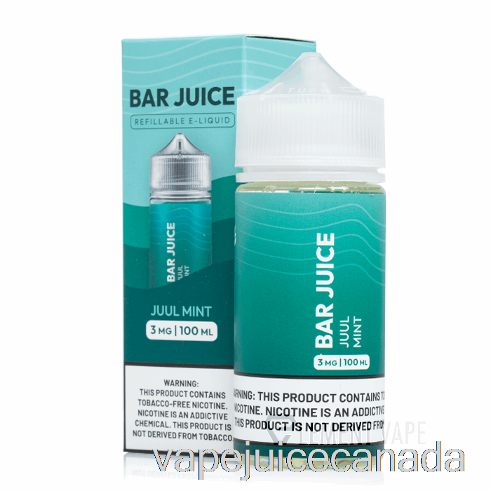 Vape Disposable Canada Juul Mint - Bar Juice - 100mL 3mg